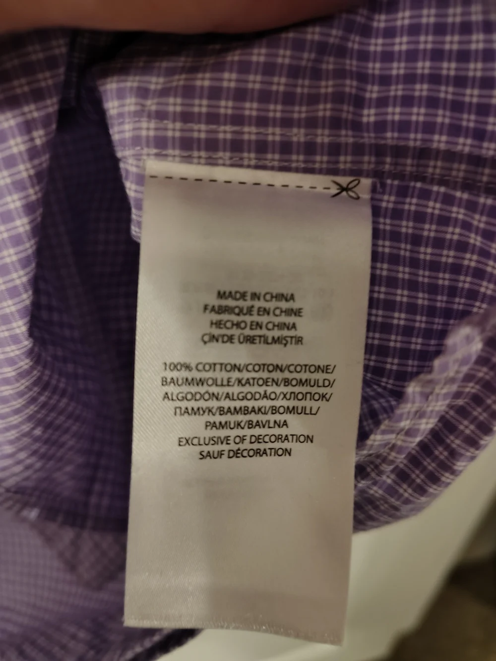 Ralph Lauren Men’s Lavender Micro-Check Button-Down Shirt
